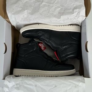 Nike Air Jordan 1 High Zip Black University Red Gold Zipper High Tops